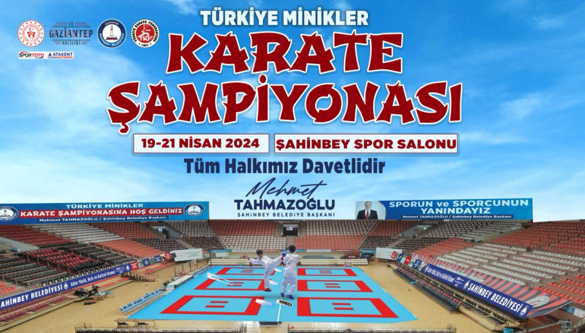 Türkiye Minikler Karate Şampiyonası 19-21 Nisan 2024 tarihlerinde Gaziantep de düzenlenecektir.